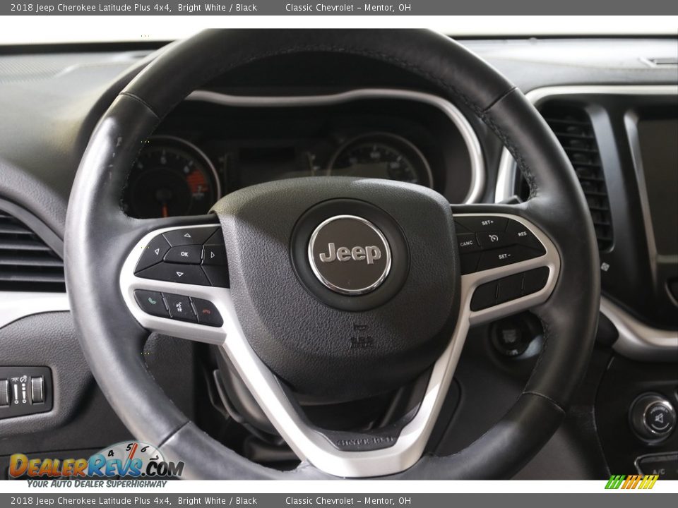 2018 Jeep Cherokee Latitude Plus 4x4 Bright White / Black Photo #7