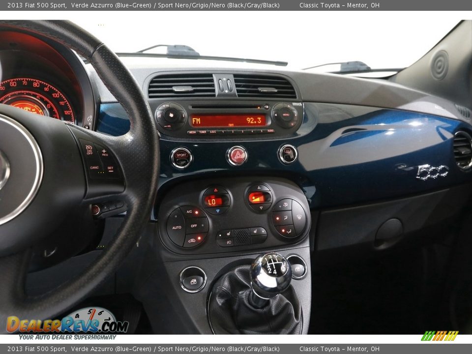 2013 Fiat 500 Sport Verde Azzurro (Blue-Green) / Sport Nero/Grigio/Nero (Black/Gray/Black) Photo #9