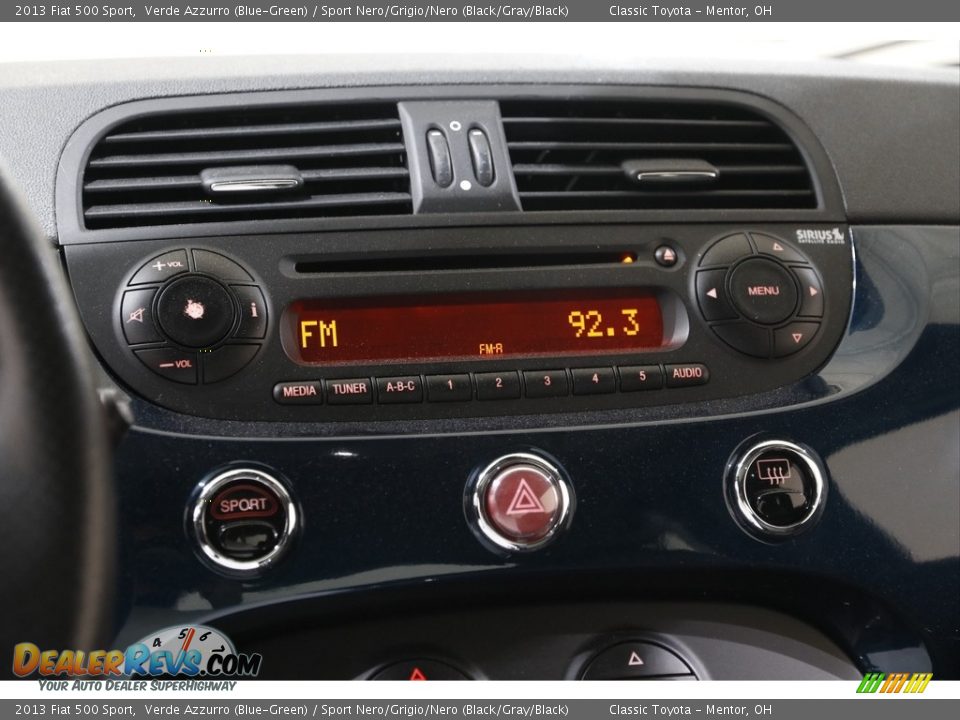 2013 Fiat 500 Sport Verde Azzurro (Blue-Green) / Sport Nero/Grigio/Nero (Black/Gray/Black) Photo #10