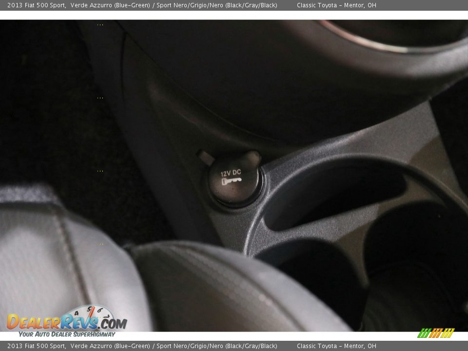2013 Fiat 500 Sport Verde Azzurro (Blue-Green) / Sport Nero/Grigio/Nero (Black/Gray/Black) Photo #13