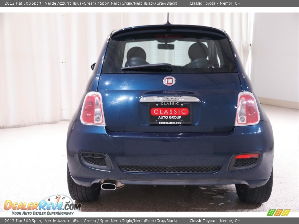 2013 Fiat 500 Sport Verde Azzurro (Blue-Green) / Sport Nero/Grigio/Nero (Black/Gray/Black) Photo #17