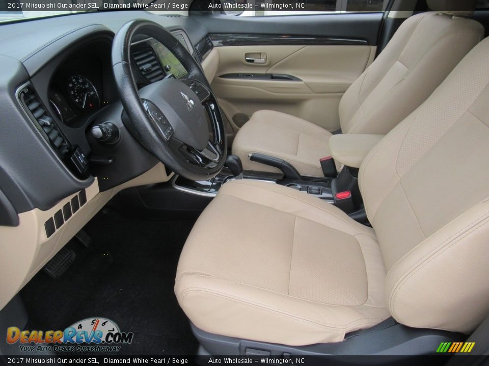 Beige Interior - 2017 Mitsubishi Outlander SEL Photo #11