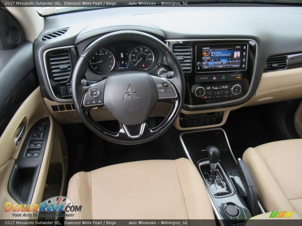 Beige Interior - 2017 Mitsubishi Outlander SEL Photo #15