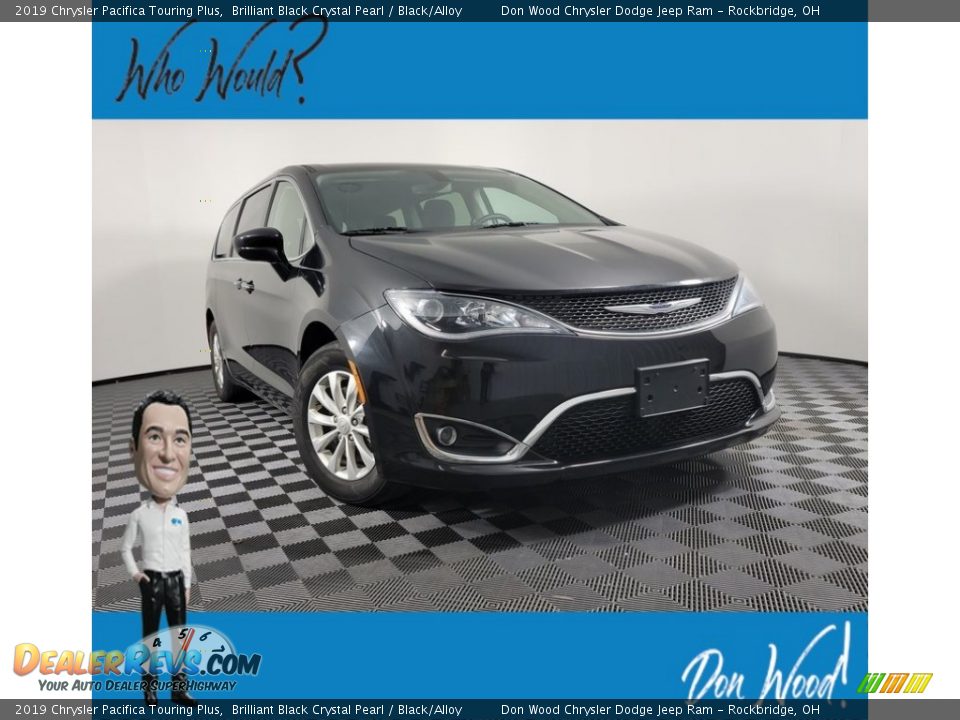 2019 Chrysler Pacifica Touring Plus Brilliant Black Crystal Pearl / Black/Alloy Photo #1