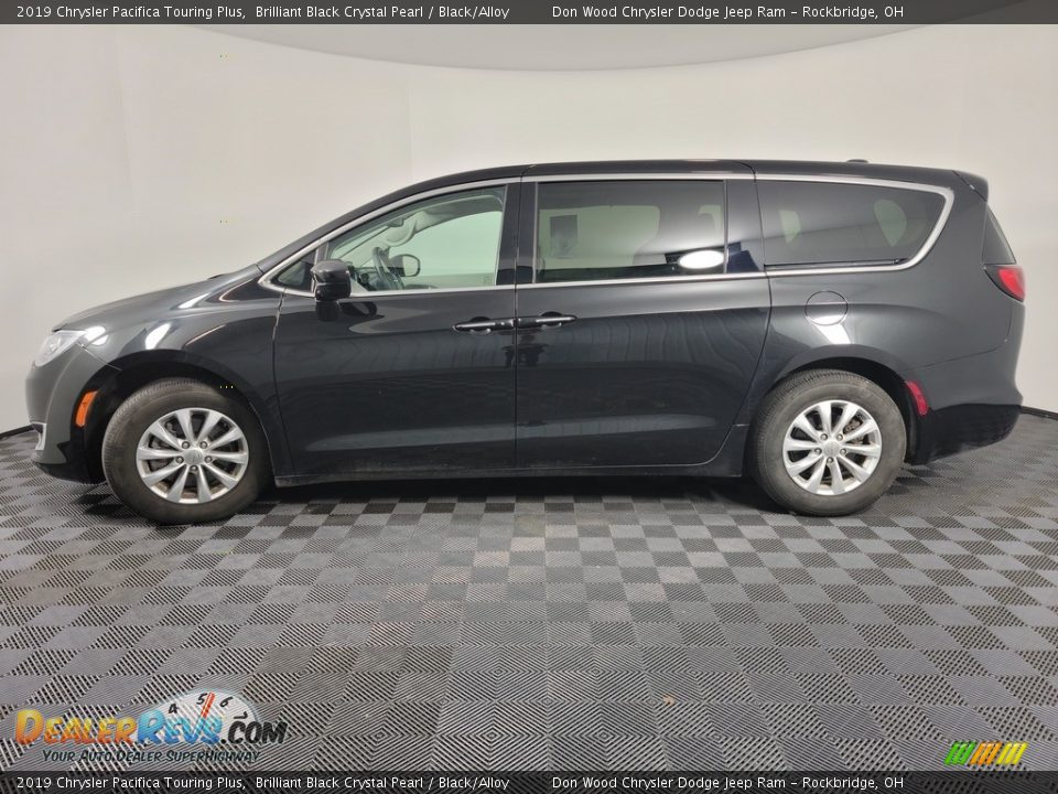 2019 Chrysler Pacifica Touring Plus Brilliant Black Crystal Pearl / Black/Alloy Photo #6