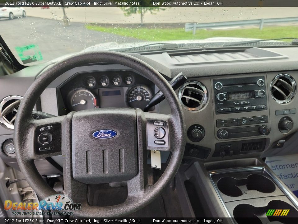 2012 Ford F250 Super Duty XLT Crew Cab 4x4 Ingot Silver Metallic / Steel Photo #15
