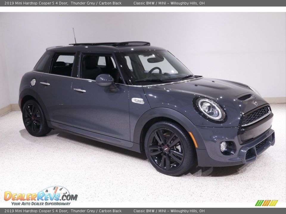 2019 Mini Hardtop Cooper S 4 Door Thunder Grey / Carbon Black Photo #1