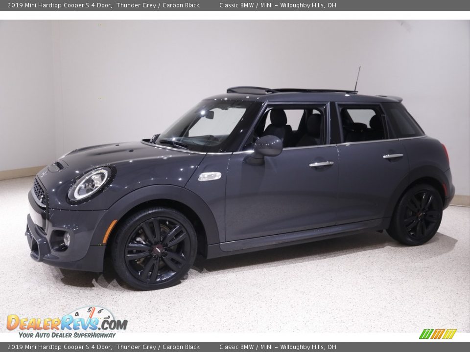 2019 Mini Hardtop Cooper S 4 Door Thunder Grey / Carbon Black Photo #3