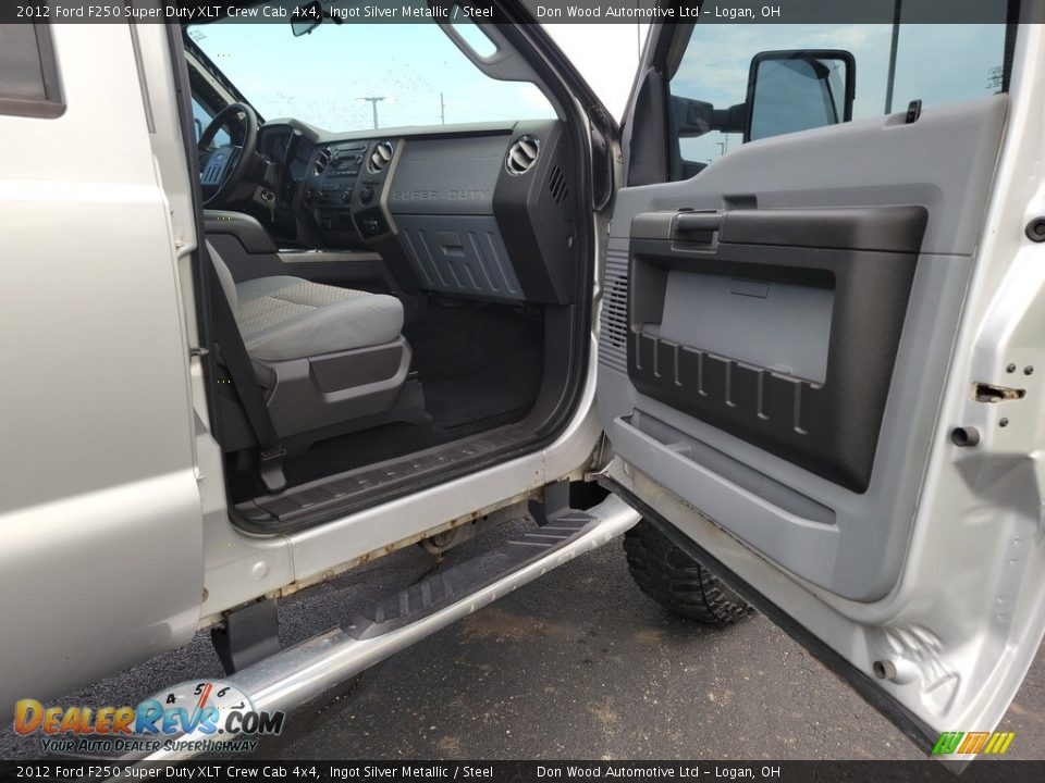 2012 Ford F250 Super Duty XLT Crew Cab 4x4 Ingot Silver Metallic / Steel Photo #24