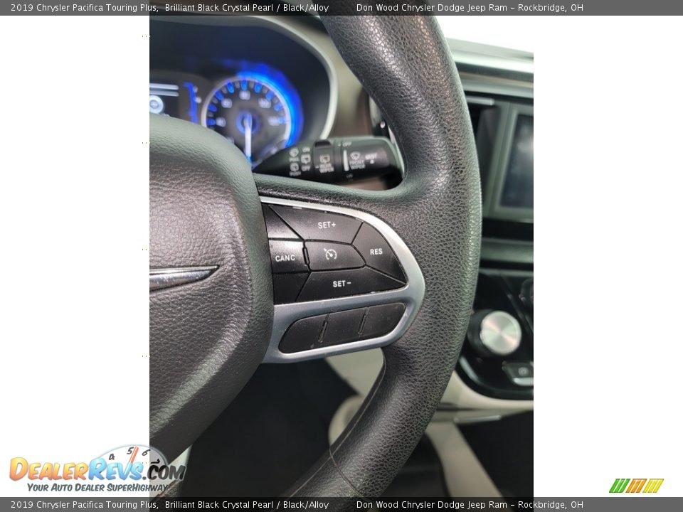 2019 Chrysler Pacifica Touring Plus Brilliant Black Crystal Pearl / Black/Alloy Photo #20