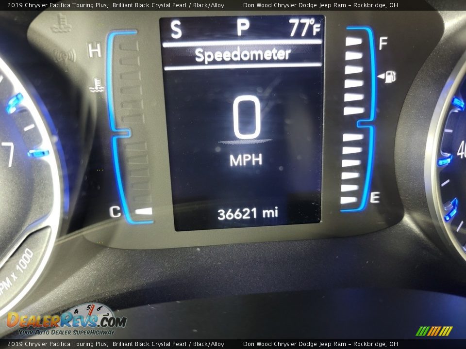 2019 Chrysler Pacifica Touring Plus Brilliant Black Crystal Pearl / Black/Alloy Photo #33