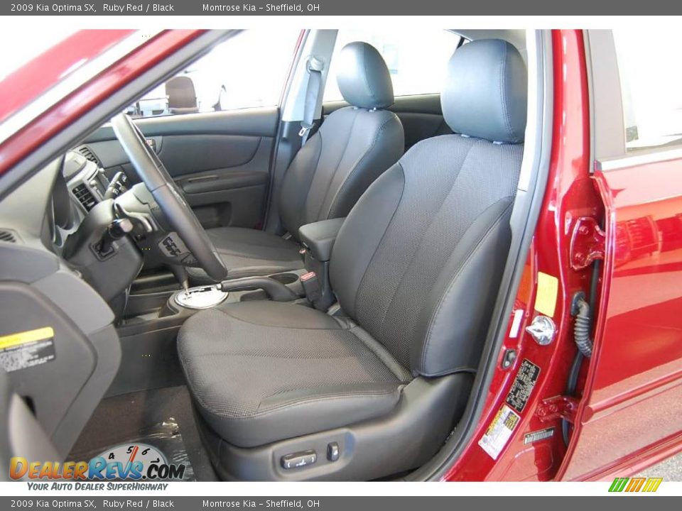 2009 Kia Optima SX Ruby Red / Black Photo #26