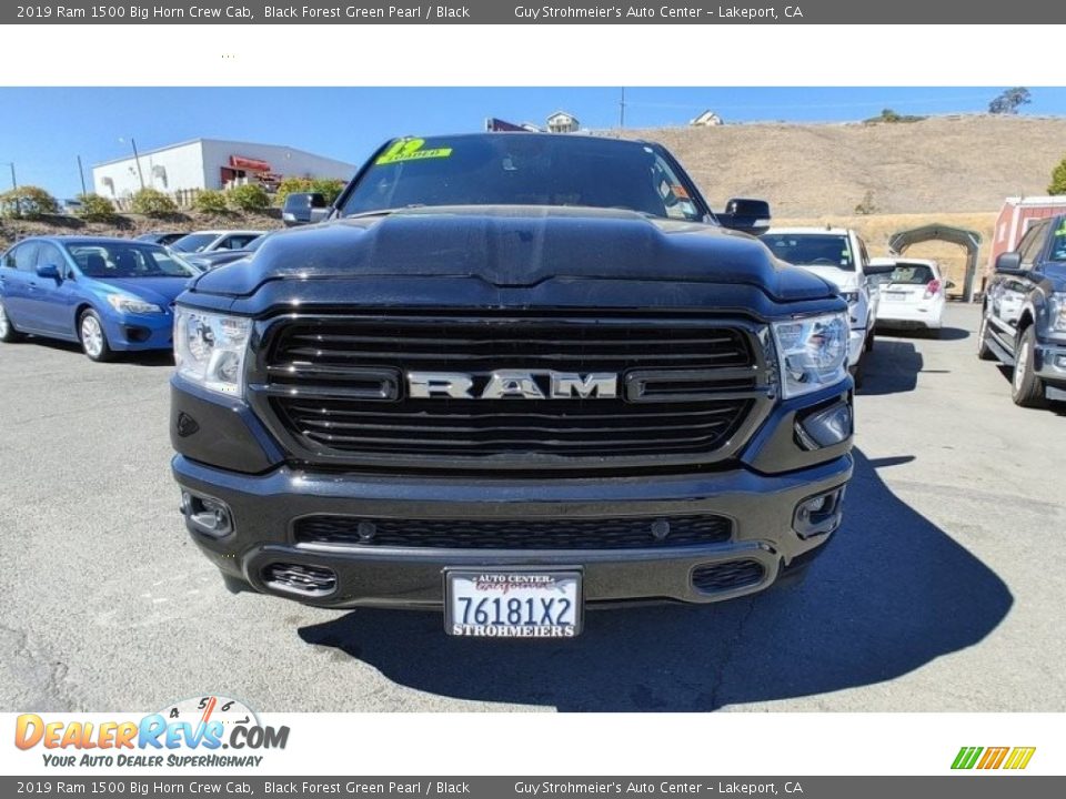 2019 Ram 1500 Big Horn Crew Cab Black Forest Green Pearl / Black Photo #2