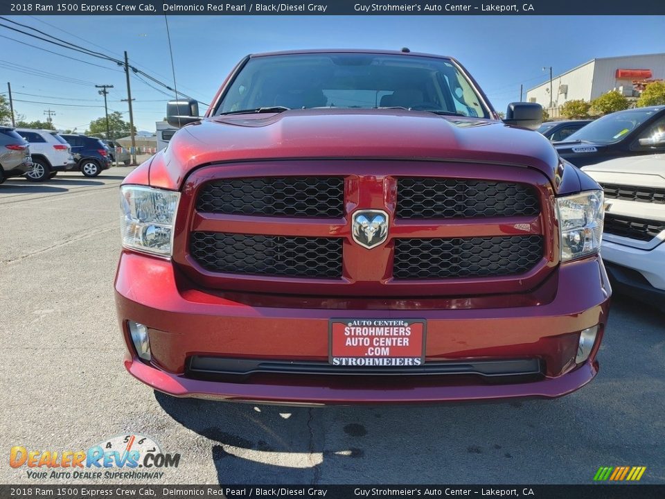 2018 Ram 1500 Express Crew Cab Delmonico Red Pearl / Black/Diesel Gray Photo #2