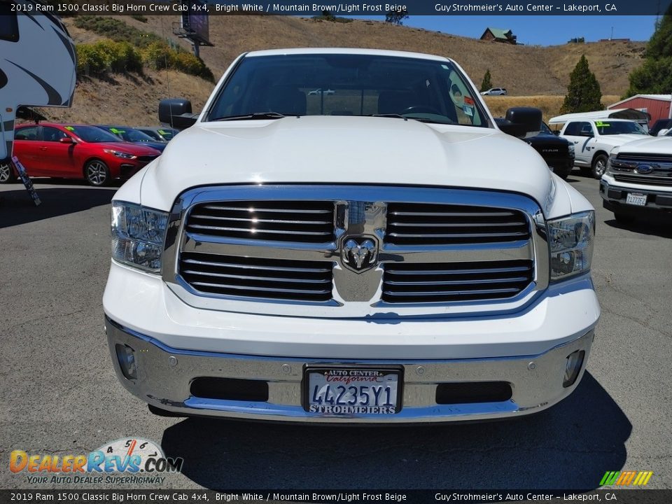 2019 Ram 1500 Classic Big Horn Crew Cab 4x4 Bright White / Mountain Brown/Light Frost Beige Photo #2
