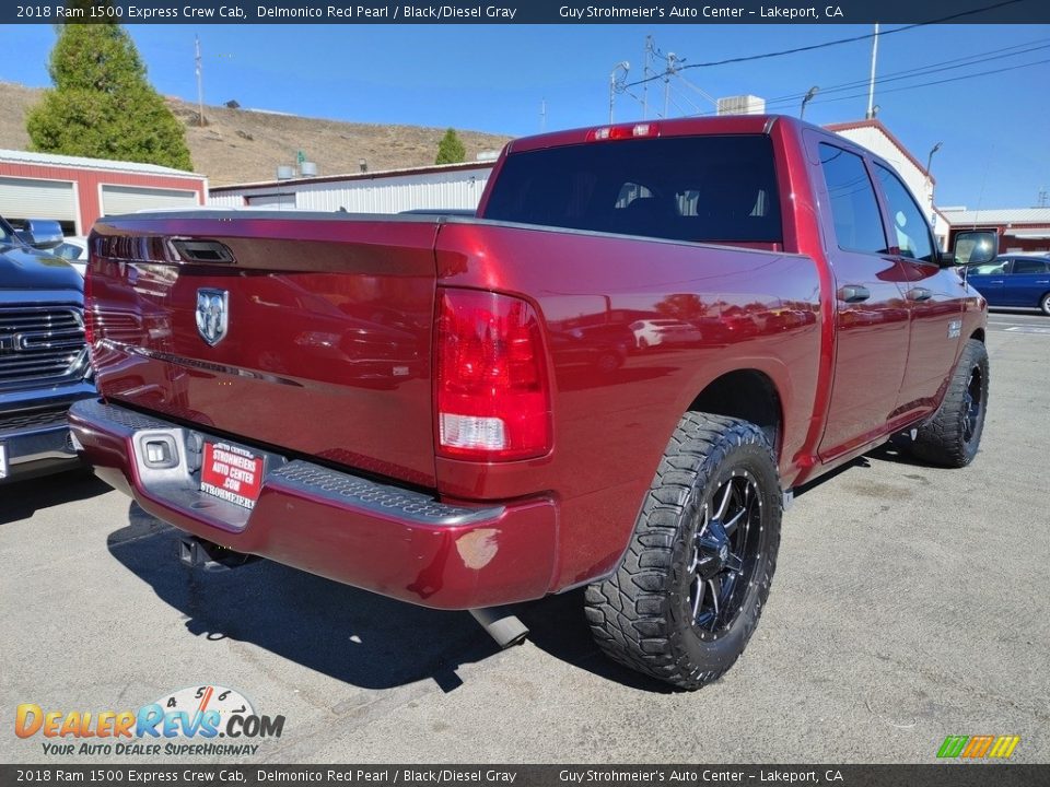 2018 Ram 1500 Express Crew Cab Delmonico Red Pearl / Black/Diesel Gray Photo #4