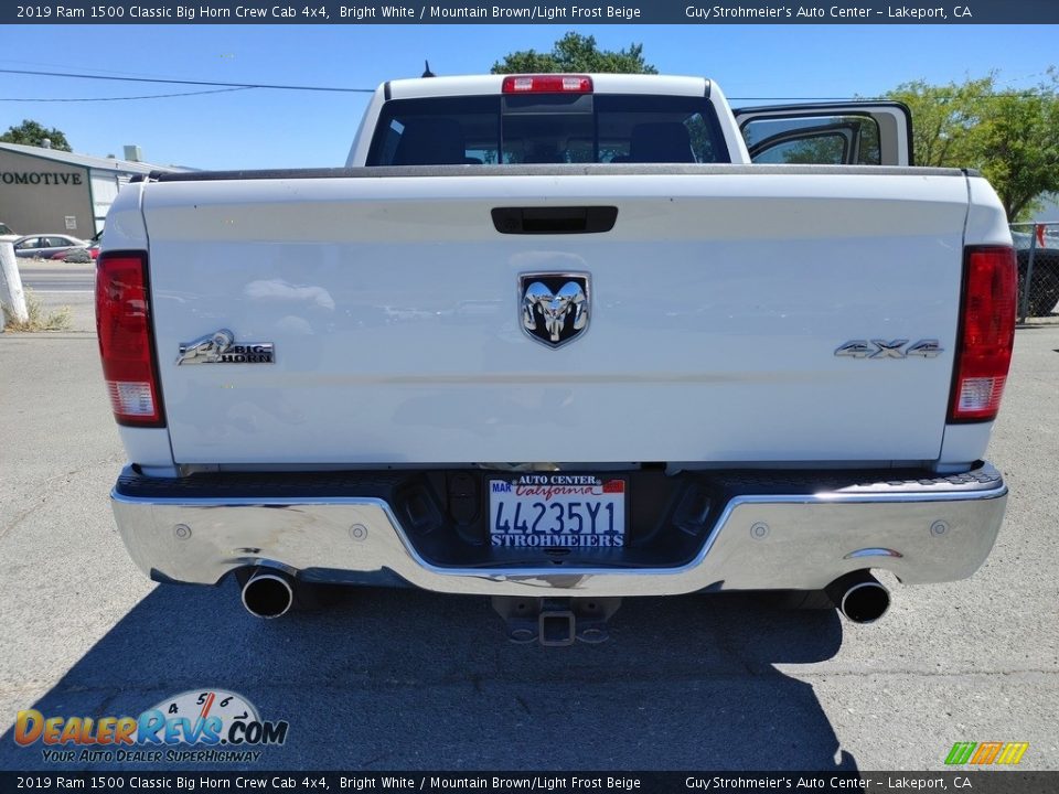 2019 Ram 1500 Classic Big Horn Crew Cab 4x4 Bright White / Mountain Brown/Light Frost Beige Photo #5