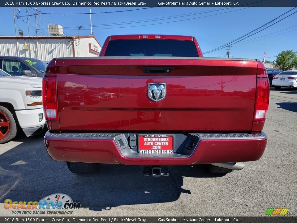 2018 Ram 1500 Express Crew Cab Delmonico Red Pearl / Black/Diesel Gray Photo #5