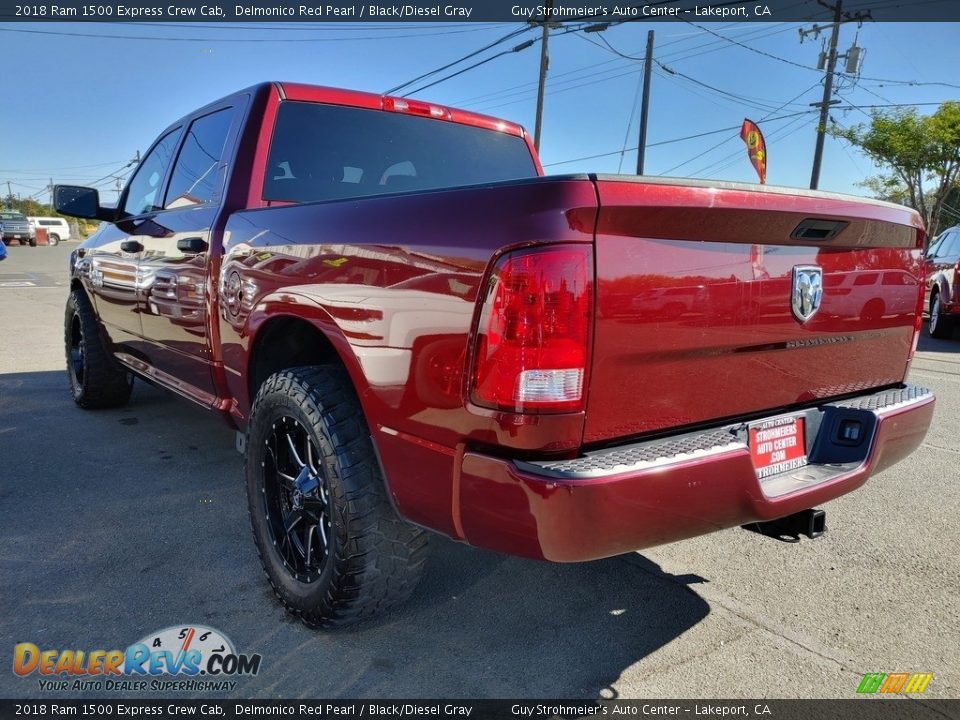 2018 Ram 1500 Express Crew Cab Delmonico Red Pearl / Black/Diesel Gray Photo #6