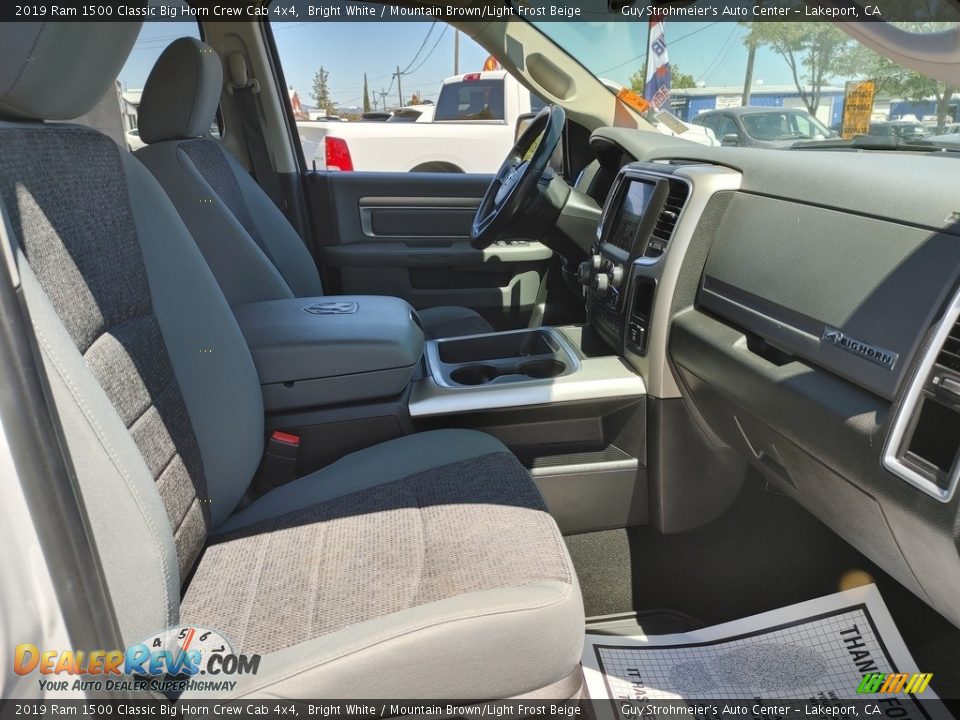 2019 Ram 1500 Classic Big Horn Crew Cab 4x4 Bright White / Mountain Brown/Light Frost Beige Photo #7