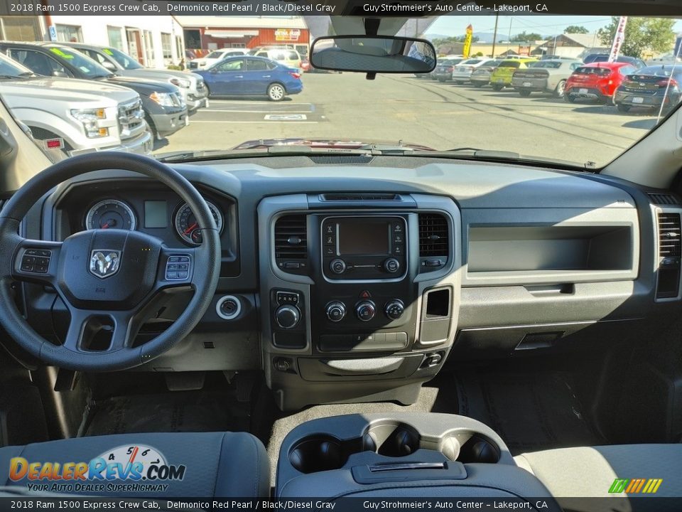 2018 Ram 1500 Express Crew Cab Delmonico Red Pearl / Black/Diesel Gray Photo #7