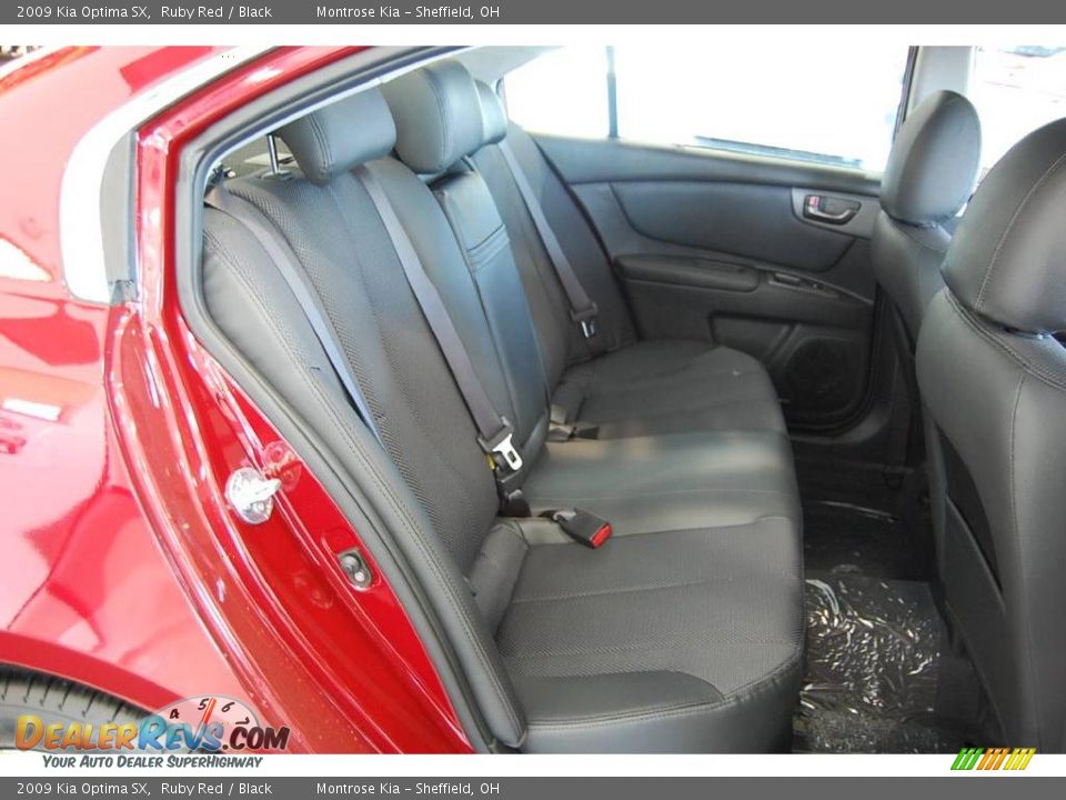 2009 Kia Optima SX Ruby Red / Black Photo #29