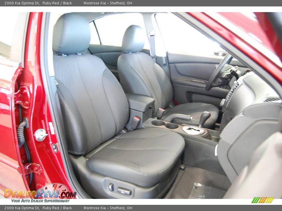 2009 Kia Optima SX Ruby Red / Black Photo #31