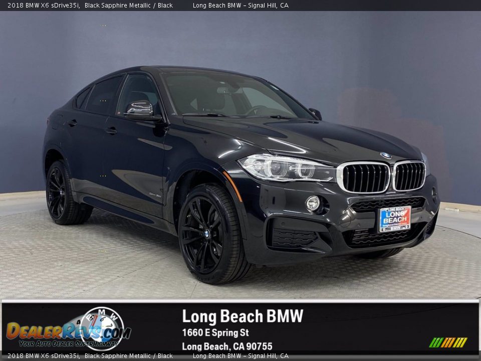 2018 BMW X6 sDrive35i Black Sapphire Metallic / Black Photo #1