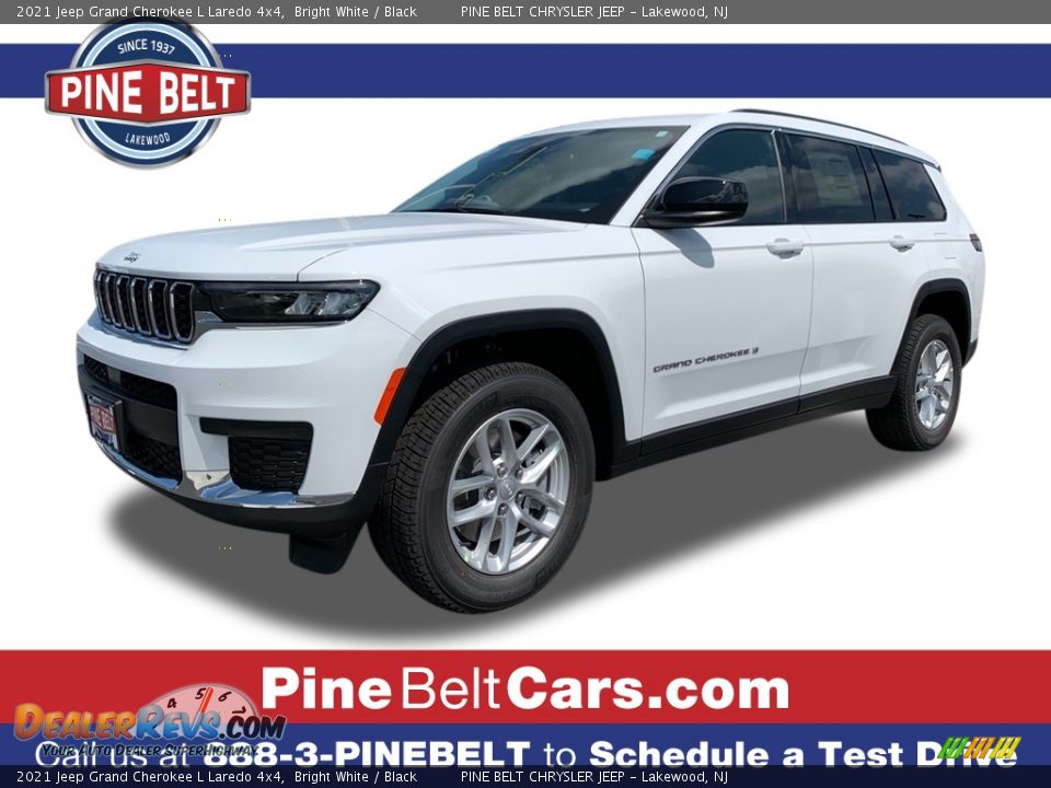 2021 Jeep Grand Cherokee L Laredo 4x4 Bright White / Black Photo #1