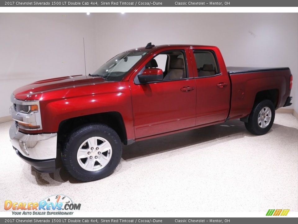 2017 Chevrolet Silverado 1500 LT Double Cab 4x4 Siren Red Tintcoat / Cocoa/­Dune Photo #3