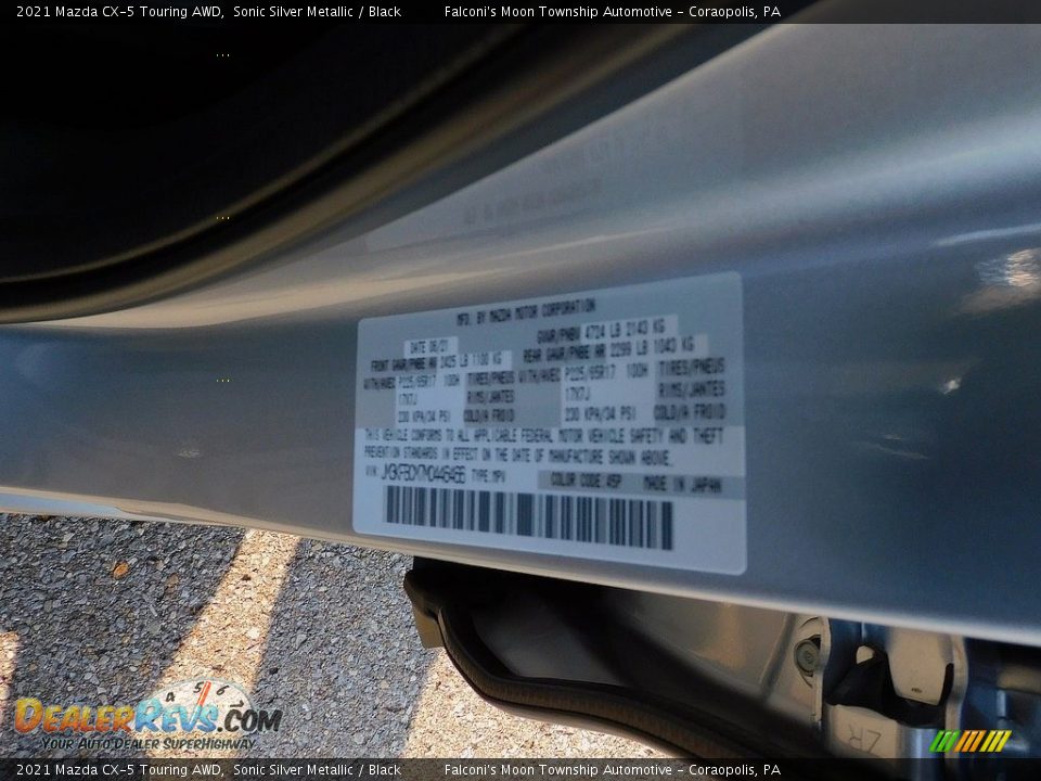 2021 Mazda CX-5 Touring AWD Sonic Silver Metallic / Black Photo #20