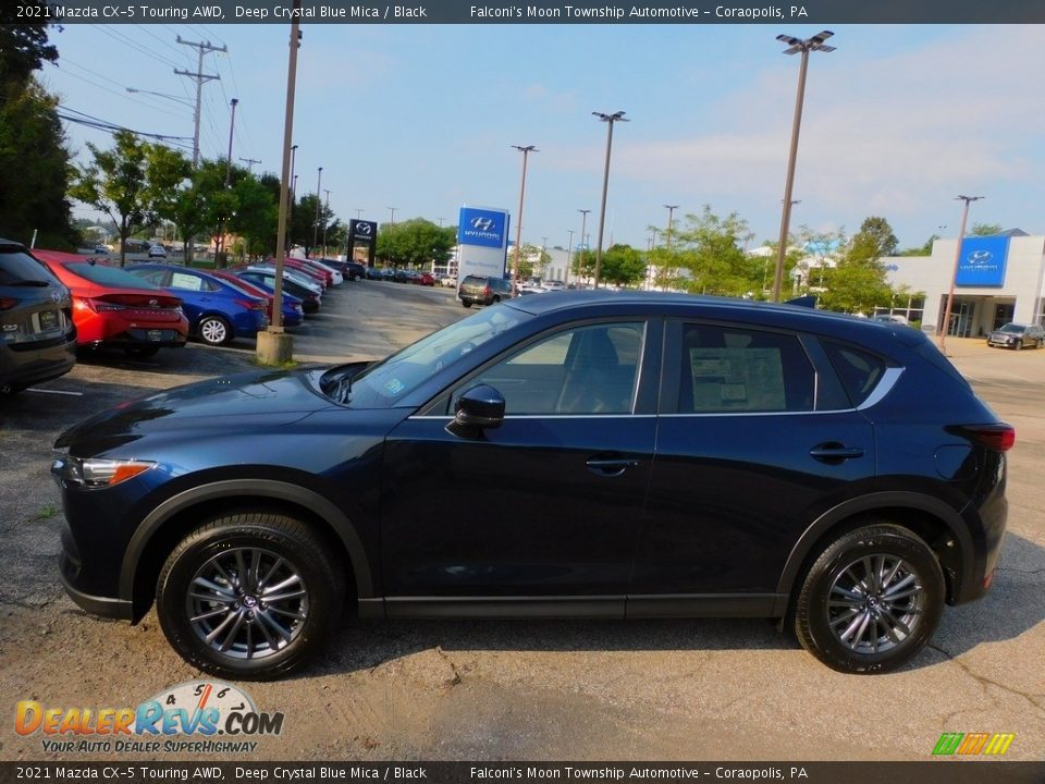 2021 Mazda CX-5 Touring AWD Deep Crystal Blue Mica / Black Photo #6