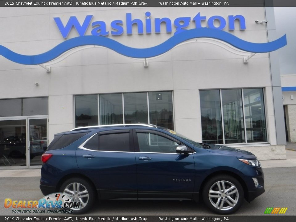 2019 Chevrolet Equinox Premier AWD Kinetic Blue Metallic / Medium Ash Gray Photo #2