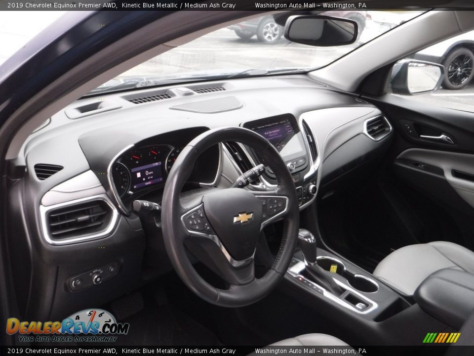 2019 Chevrolet Equinox Premier AWD Kinetic Blue Metallic / Medium Ash Gray Photo #14