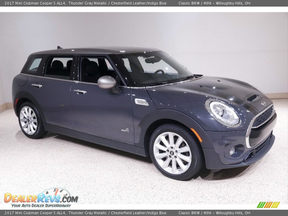 2017 Mini Clubman Cooper S ALL4 Thunder Gray Metallic / Chesterfield Leather/Indigo Blue Photo #1