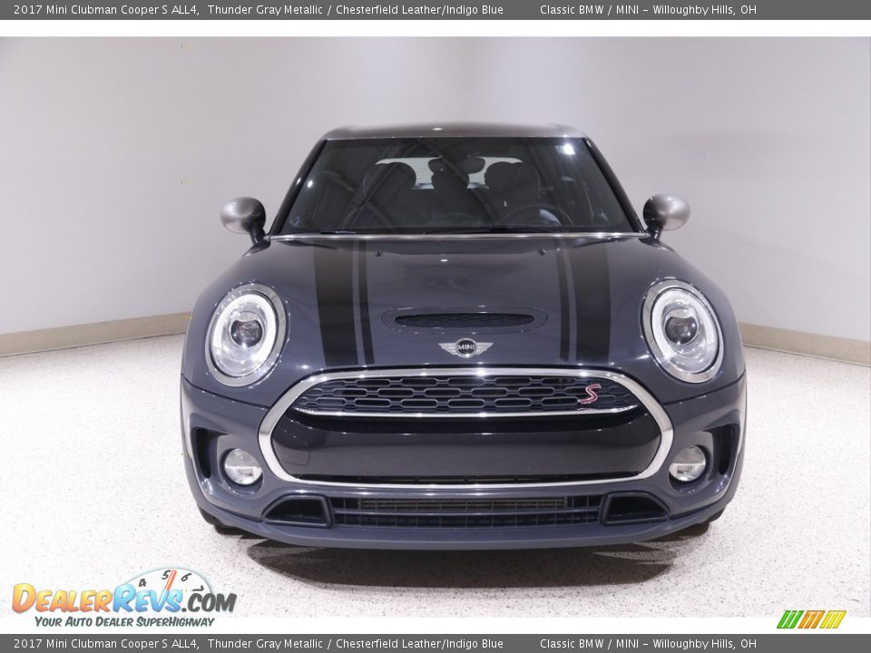 2017 Mini Clubman Cooper S ALL4 Thunder Gray Metallic / Chesterfield Leather/Indigo Blue Photo #2