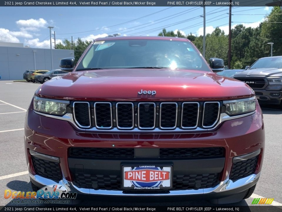 2021 Jeep Grand Cherokee L Limited 4x4 Velvet Red Pearl / Global Black/Wicker Beige Photo #3
