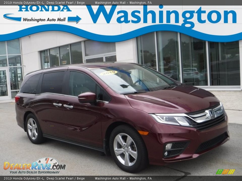 2019 Honda Odyssey EX-L Deep Scarlet Pearl / Beige Photo #1