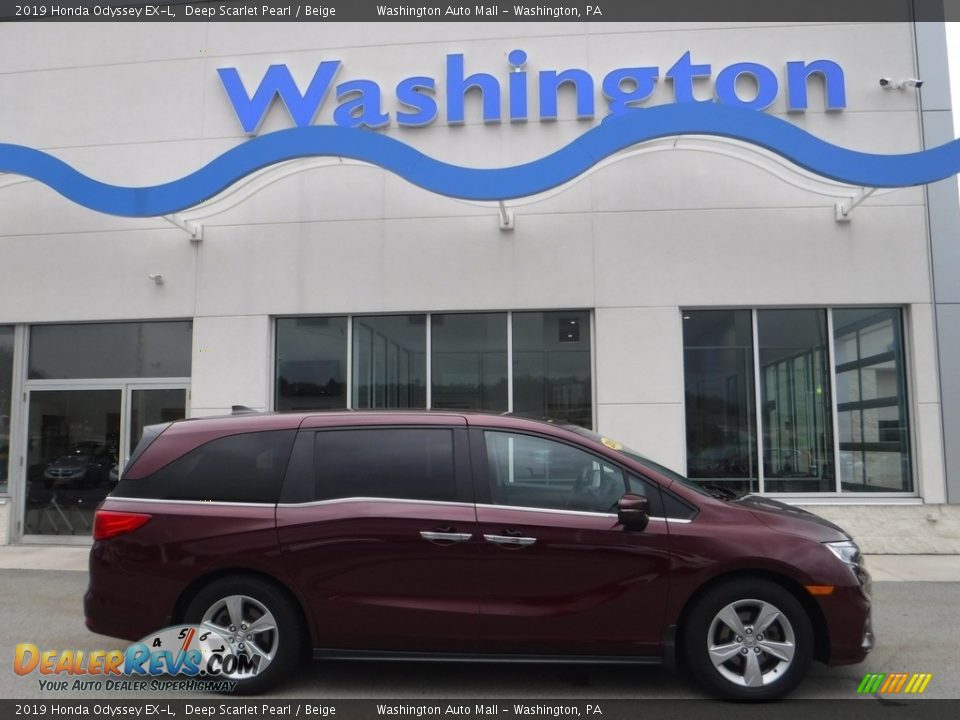 2019 Honda Odyssey EX-L Deep Scarlet Pearl / Beige Photo #2