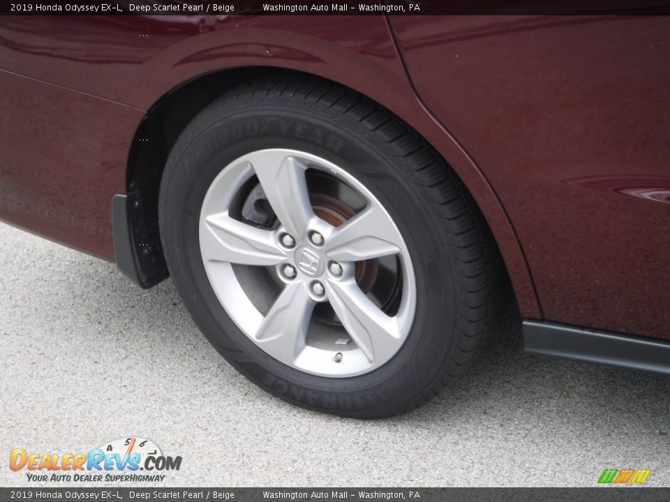 2019 Honda Odyssey EX-L Deep Scarlet Pearl / Beige Photo #3