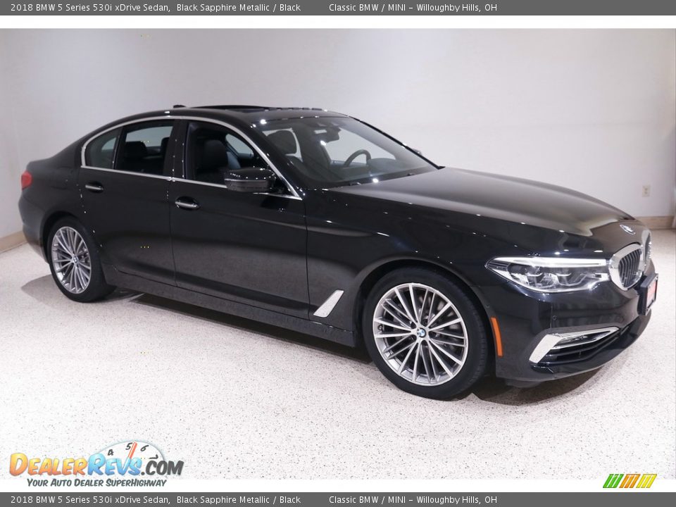 2018 BMW 5 Series 530i xDrive Sedan Black Sapphire Metallic / Black Photo #1