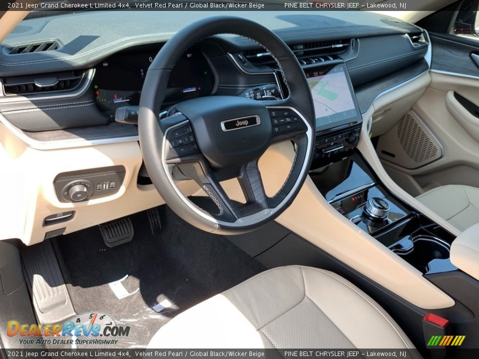 2021 Jeep Grand Cherokee L Limited 4x4 Velvet Red Pearl / Global Black/Wicker Beige Photo #13