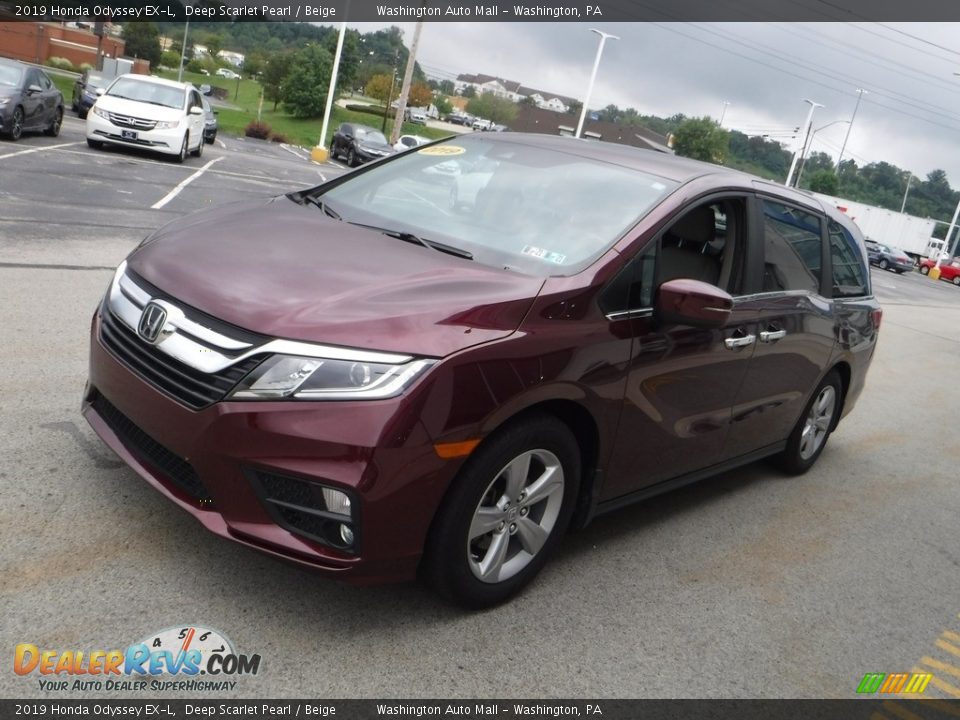 2019 Honda Odyssey EX-L Deep Scarlet Pearl / Beige Photo #6