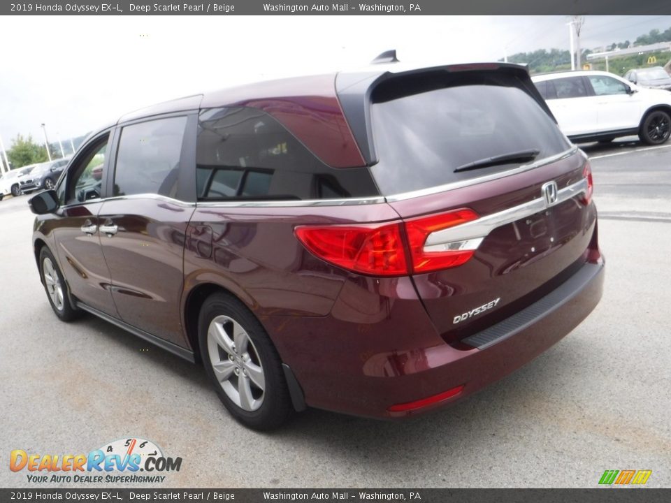 2019 Honda Odyssey EX-L Deep Scarlet Pearl / Beige Photo #8