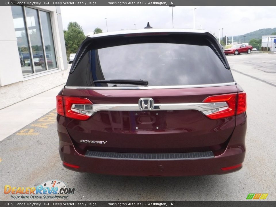 2019 Honda Odyssey EX-L Deep Scarlet Pearl / Beige Photo #9