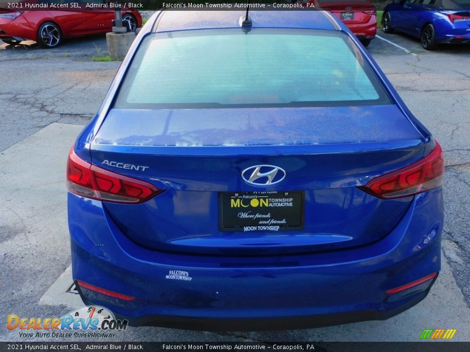 2021 Hyundai Accent SEL Admiral Blue / Black Photo #3