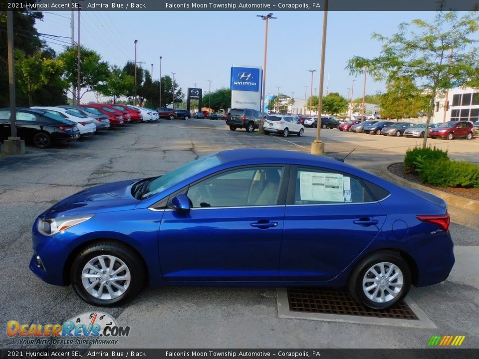 2021 Hyundai Accent SEL Admiral Blue / Black Photo #6