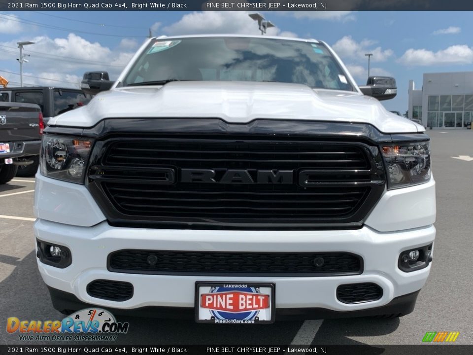 2021 Ram 1500 Big Horn Quad Cab 4x4 Bright White / Black Photo #3