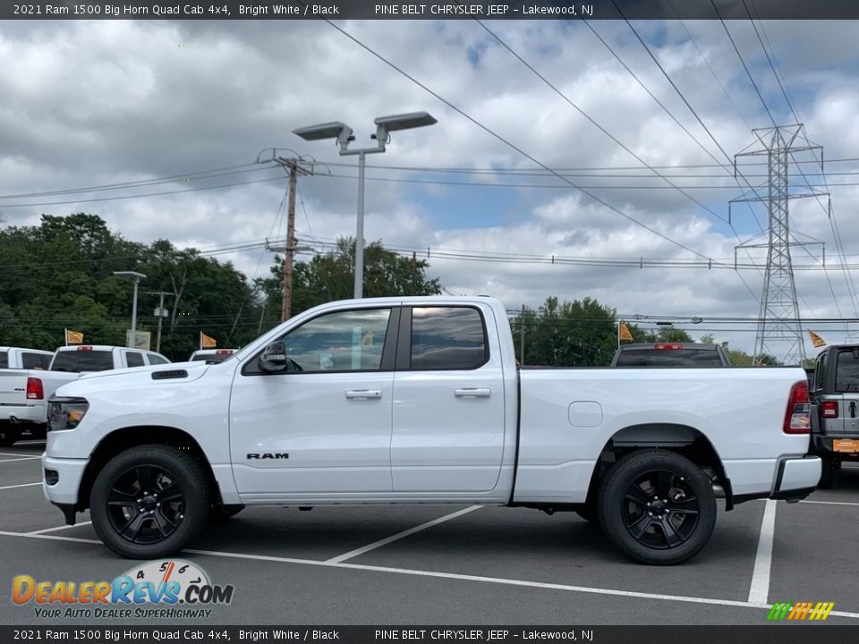 Bright White 2021 Ram 1500 Big Horn Quad Cab 4x4 Photo #4