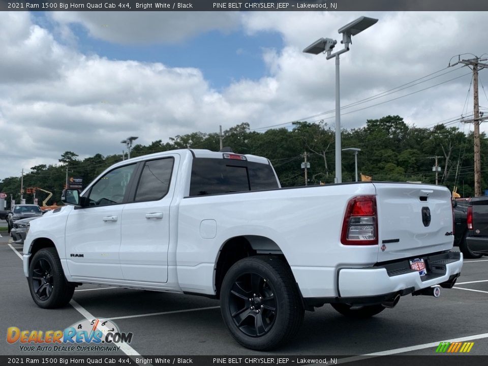 2021 Ram 1500 Big Horn Quad Cab 4x4 Bright White / Black Photo #6